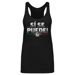 Mexico National Team 500 Level Women's Si Se Puede Tri-Blend Racerback Tank Top - Black