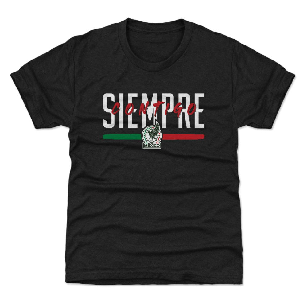 Mexico National Team 500 Level Youth Siempre Contigo T-Shirts - Black