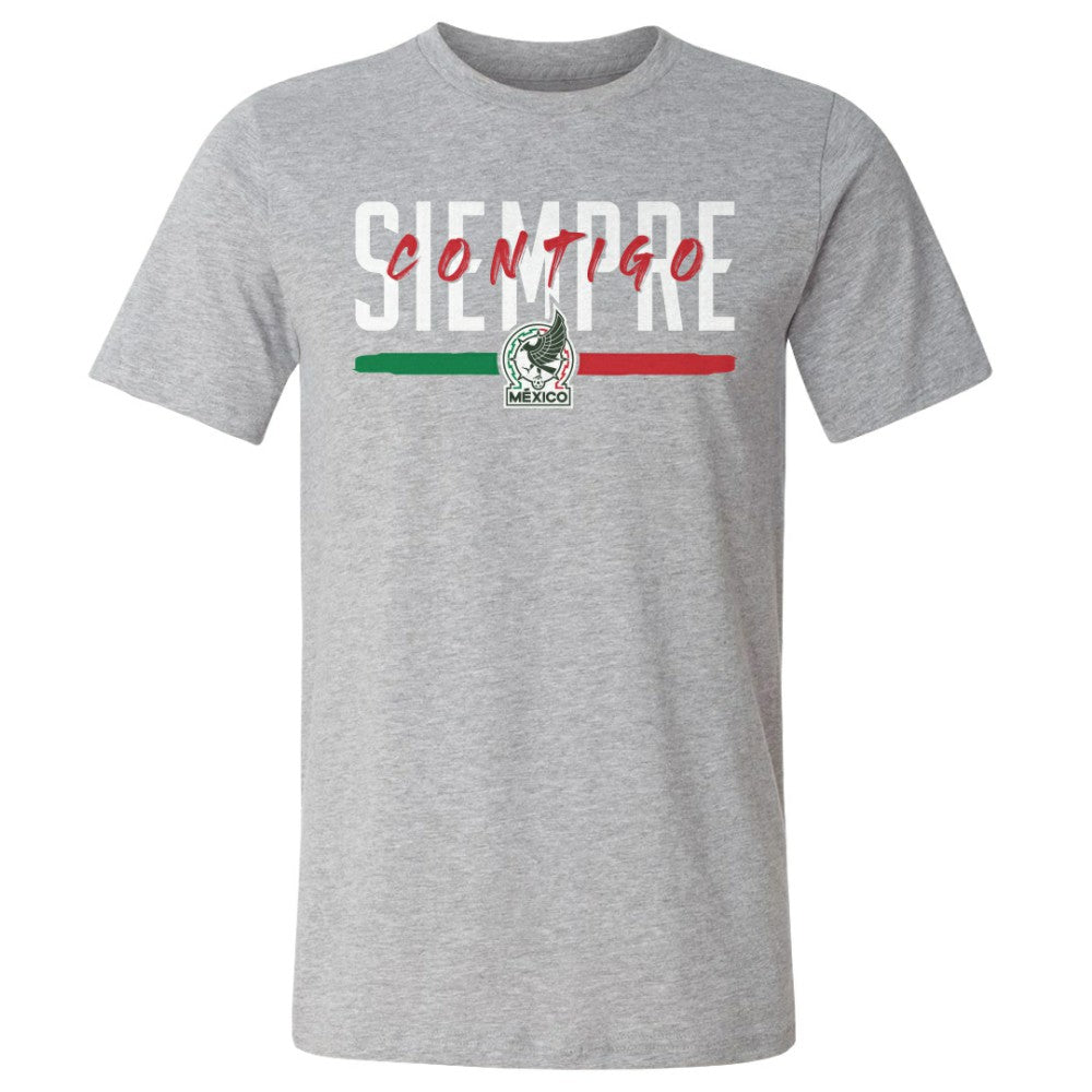 Mexico National Team 500 Level Siempre Contigo Cotton T-Shirts - Heather Gray