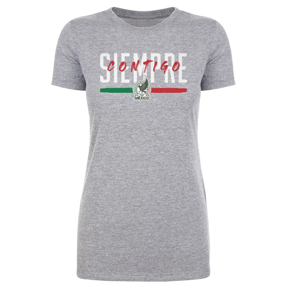 Mexico National Team 500 Level Women's Siempre Contigo T-Shirts - Heather Gray