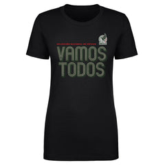 Mexico National Team 500 Level Women's Vamos Todos Inline Bold T-Shirts - Black