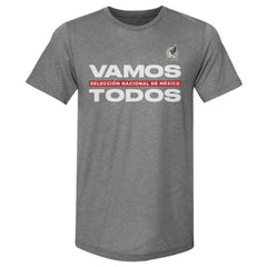 Mexico National Team 500 Level Vamos Todos Premium Tri-Blend T-Shirts - Gray