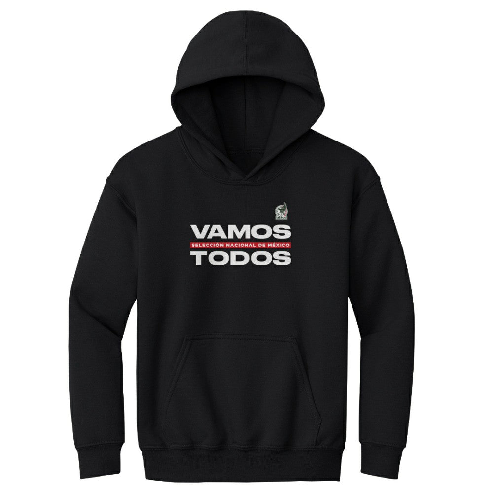 Mexico National Team 500 Level Youth Vamos Todos Pullover Hoodie - Black