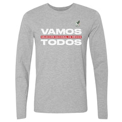 Mexico National Team 500 Level Vamos Todos Long Sleeve T-Shirts - Heather Gray