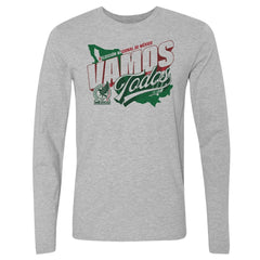 Mexico National Team 500 Level Vamos Todos Country Long Sleeve T-Shirts - Heather Gray