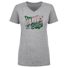 Mexico National Team 500 Level Women's Vamos Todos Country V-Neck T-Shirts - Heather Gray