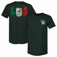 Mexico National Team 500 Level Grunge Flag Premium Tri-Blend T-Shirts - Dark Green