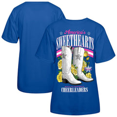 Dallas Cowboys Cheerleaders Women's Sweetheart Boots T-Shirt Royal - NFL