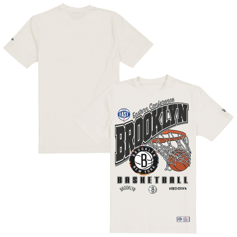 New Era - Brooklyn Nets Oversized City Edition Remix Vintage T-Shirt - Cream