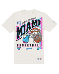New Era - Miami Heat Oversized City Edition Remix Vintage T-Shirt - Cream