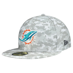 Miami Dolphins New Era 2025 Salute to Service Fan Pack 59FIFTY Fitted Hat White - NFL