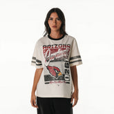 Arizona Cardinals The Wild Collective Women's Vintage Drop Shoulder Oversized Boyfriend T-Shirt Cream - NFL