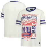 New York Giants The Wild Collective Women's Vintage Drop Shoulder Oversized Boyfriend T-Shirt Cream - NFL
