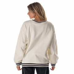 Houston Texans The Wild Collective Women's Oversized Vintage French Terry Sweatshirt Cream - NFL