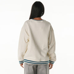 Philadelphia Eagles The Wild Collective Women's Oversized Vintage French Terry Sweatshirt Cream - NFL