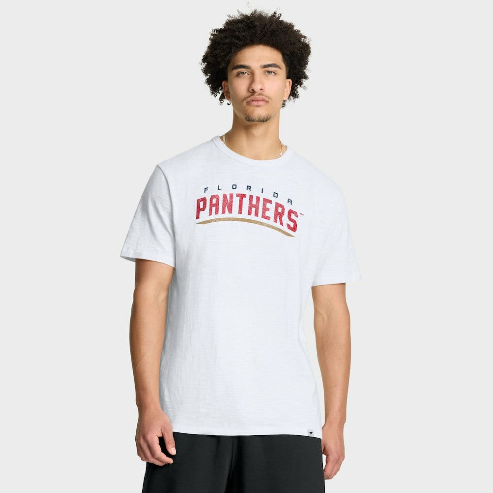 Florida Panthers - Fanatics Play Distressed Wordmark Stadium Slub T-Shirt White