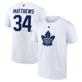 Auston Matthews Toronto Maple Leafs - Fanatics Authentic Stack Name & Number T-Shirt White