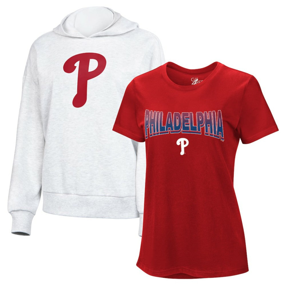 Philadelphia Phillies G-III 4Her by Carl Banks Women's T-Shirt and Hoodie Combo Pack On Sale