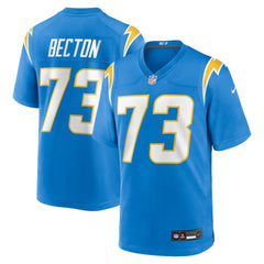 Mekhi Becton Los Angeles Chargers Team Game Jersey Powder Blue - Nike