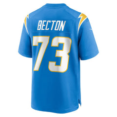 Mekhi Becton Los Angeles Chargers Team Game Jersey Powder Blue - Nike
