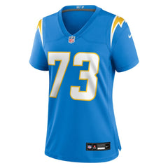 Mekhi Becton Los Angeles Chargers Women's Team Game Jersey Powder Blue - Nike