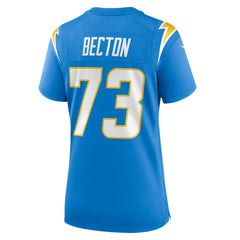 Mekhi Becton Los Angeles Chargers Women's Team Game Jersey Powder Blue - Nike