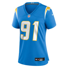 Da'Shawn Hand Los Angeles Chargers Women's Team Game Jersey Powder Blue - Nike