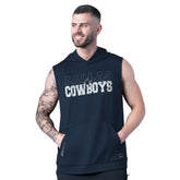 Dallas Cowboys MSX by Michael Strahan Tri-Blend Rebound Sleeveless Hoodie Navy - NFL