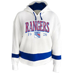 New York Rangers Profile Women's Plus Size Hoodie White