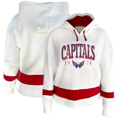 Washington Capitals Profile Women's Plus Size Hoodie White