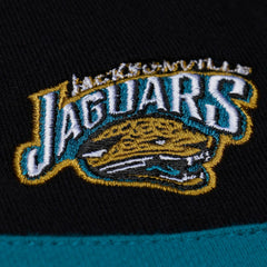 Jacksonville Jaguars Women's Throwback Cropped Long Sleeve Rugby Polo Black - Mitchell & Ness