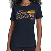 Houston Astros Starter Women's Groovy Script Team Fitted T-Shirt Online