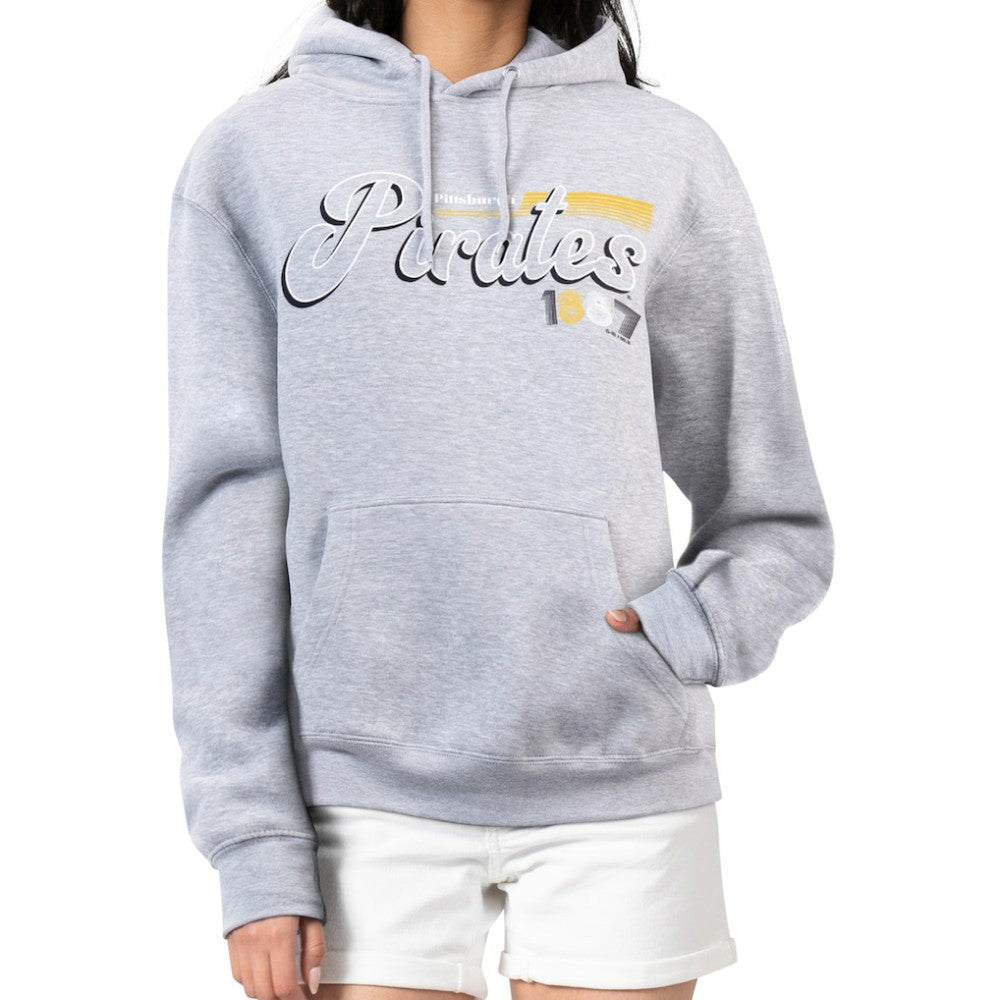 Pittsburgh Pirates Starter Women's Groovy Script Team Fleece Pullover Hoodie Sale
