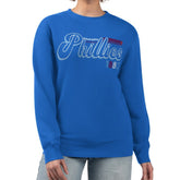 Philadelphia Phillies Starter Women's Groovy Script Team Fleece Pullover Sweatshirt discount