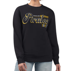 Pittsburgh Pirates Starter Women's Groovy Script Team Fleece Pullover Sweatshirt discount