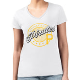 Pittsburgh Pirates G-III 4Her by Carl Banks Women's Super-Slim Fit Lightweight Pinstripe Circle V-Neck T-Shirt Online