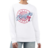 Texas Rangers G-III 4Her by Carl Banks Women's Pinstripe Circle Team Fleece Pullover Sweatshirt Online
