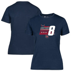 Alexander Ovechkin Washington Capitals Levelwear Women's NHL All-Time Leading Goal Scorer Milestone Stripes Name & Number Maddox T-Shirt Navy