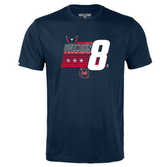 Alexander Ovechkin Washington Capitals Levelwear Youth NHL All-Time Leading Goal Scorer Milestone Stripes Name & Number Little Richmond T-Shirt Navy