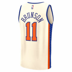 Fanatics - Jalen Brunson New York Knicks 2025/26 City Edition Fast Break Jersey - Cream