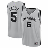 Fanatics - Stephon Castle San Antonio Spurs Youth Fast Break Jersey - Statement Edition - Silver