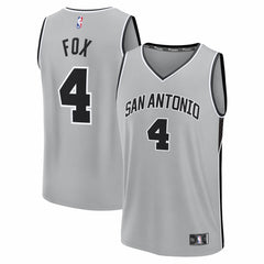 Fanatics - De'Aaron Fox San Antonio Spurs Youth Fast Break Jersey - Statement Edition - Silver