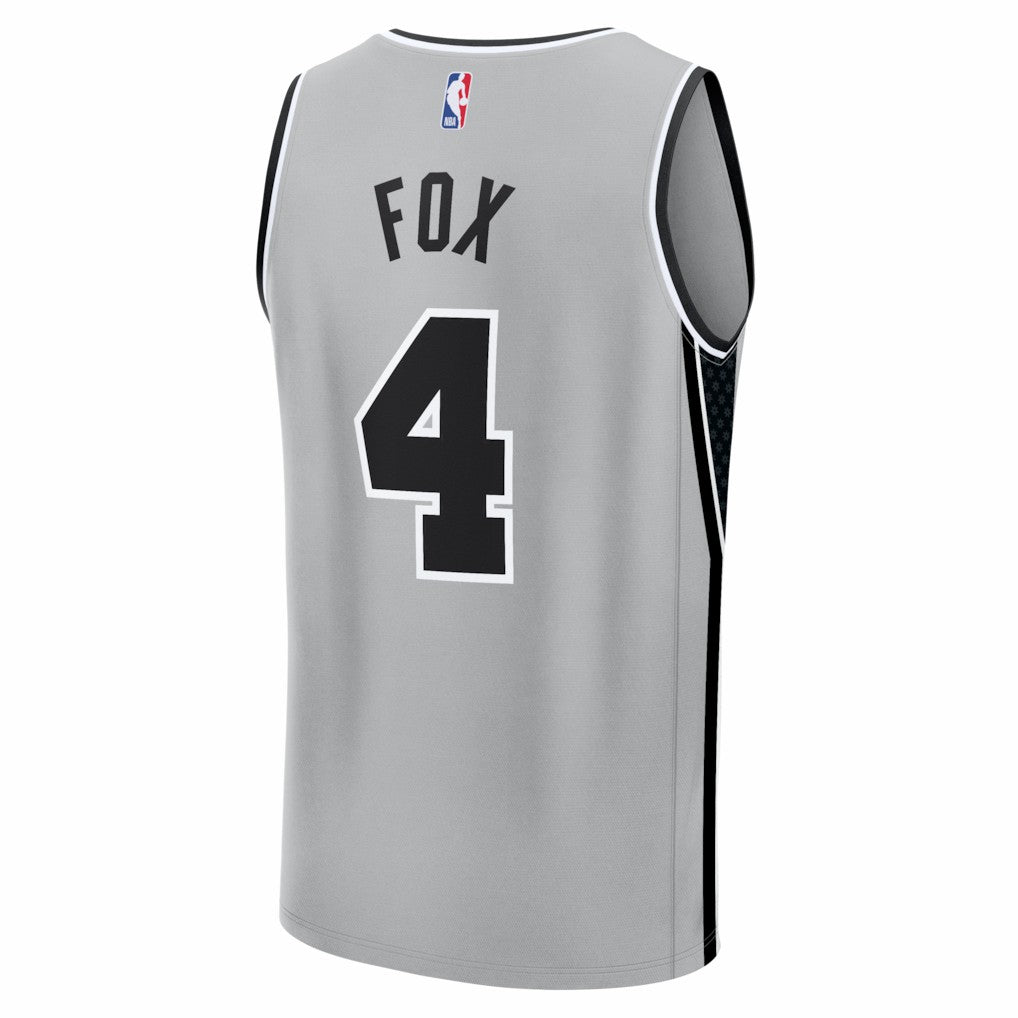 De'Aaron Fox San Antonio Spurs Youth Fast Break Jersey - Statement Edition - Silver | NBA Jerseys