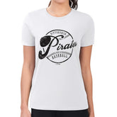 Pittsburgh Pirates G-III 4Her by Carl Banks Women's Super-Slim Fit Lightweight Distressed Baseball Team T-Shirt Clearance