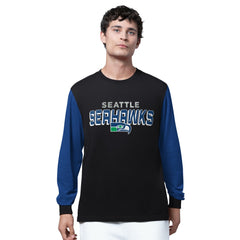 Seattle Seahawks Starter Thursday Night Gridiron Long Sleeve T-Shirt Black/College Navy - NFL