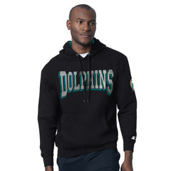 Miami Dolphins Starter Thursday Night Gridiron Hoodie with Vintage Logo Black - NFL