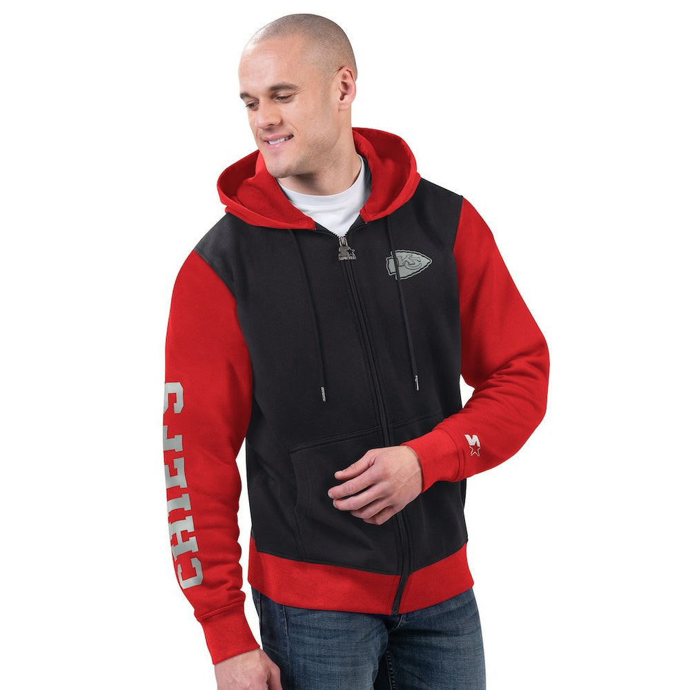 Kansas City Chiefs Starter Thursday Night Gridiron Full-Zip Hoodie Black/Red - NFL