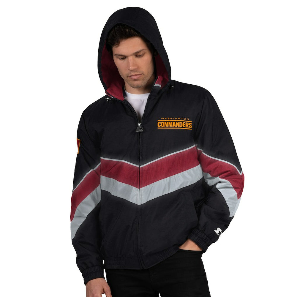 Washington Commanders Starter Thursday Night Gridiron Full-Zip Jacket Black/Burgundy - NFL