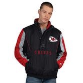 Kansas City Chiefs Starter Thursday Night Gridiron Half-Zip Jacket Black - NFL