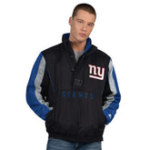 New York Giants Starter Thursday Night Gridiron Half-Zip Jacket Black - NFL